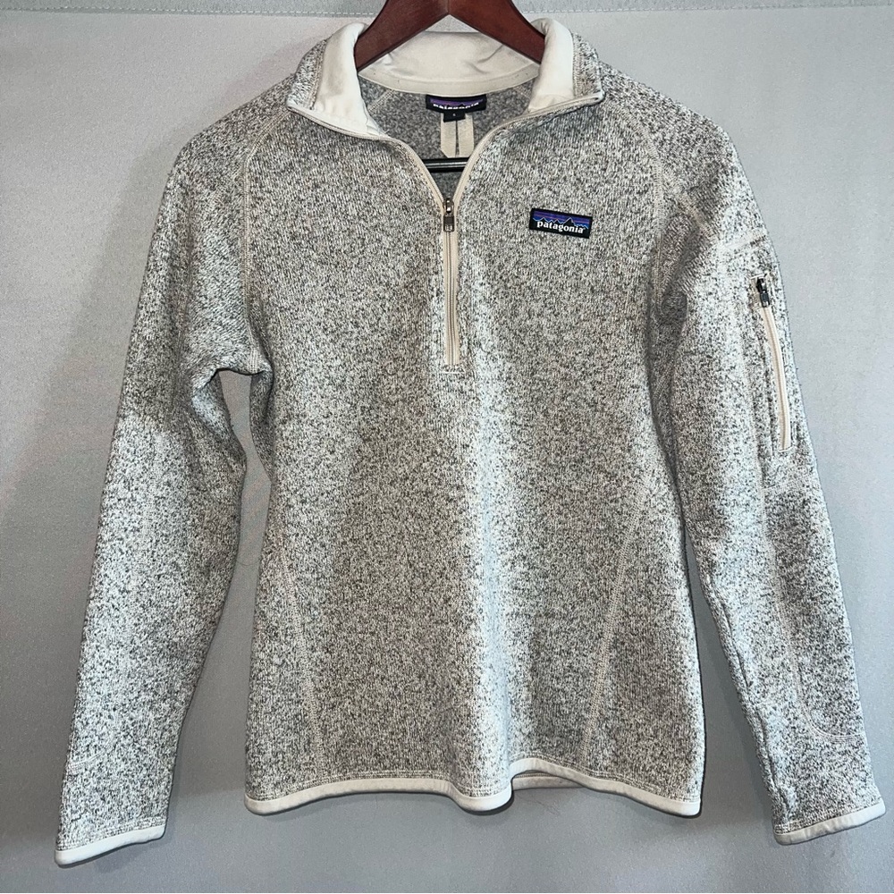 Patagonia Women’s Better Sweater 1/4 Zip Pullover - Small - Birch White